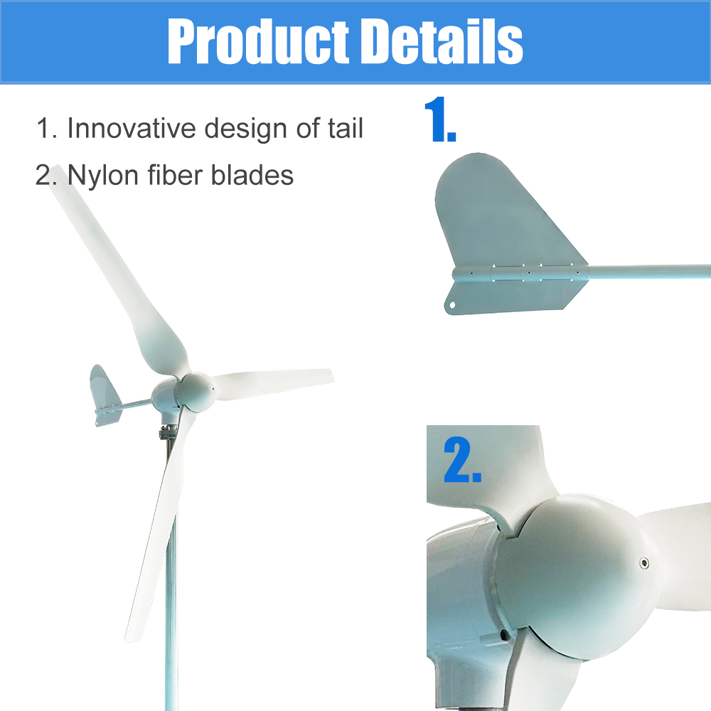 4000W High Power Wind Turbine  - Wind Solar Hybrid Kit avis et prix