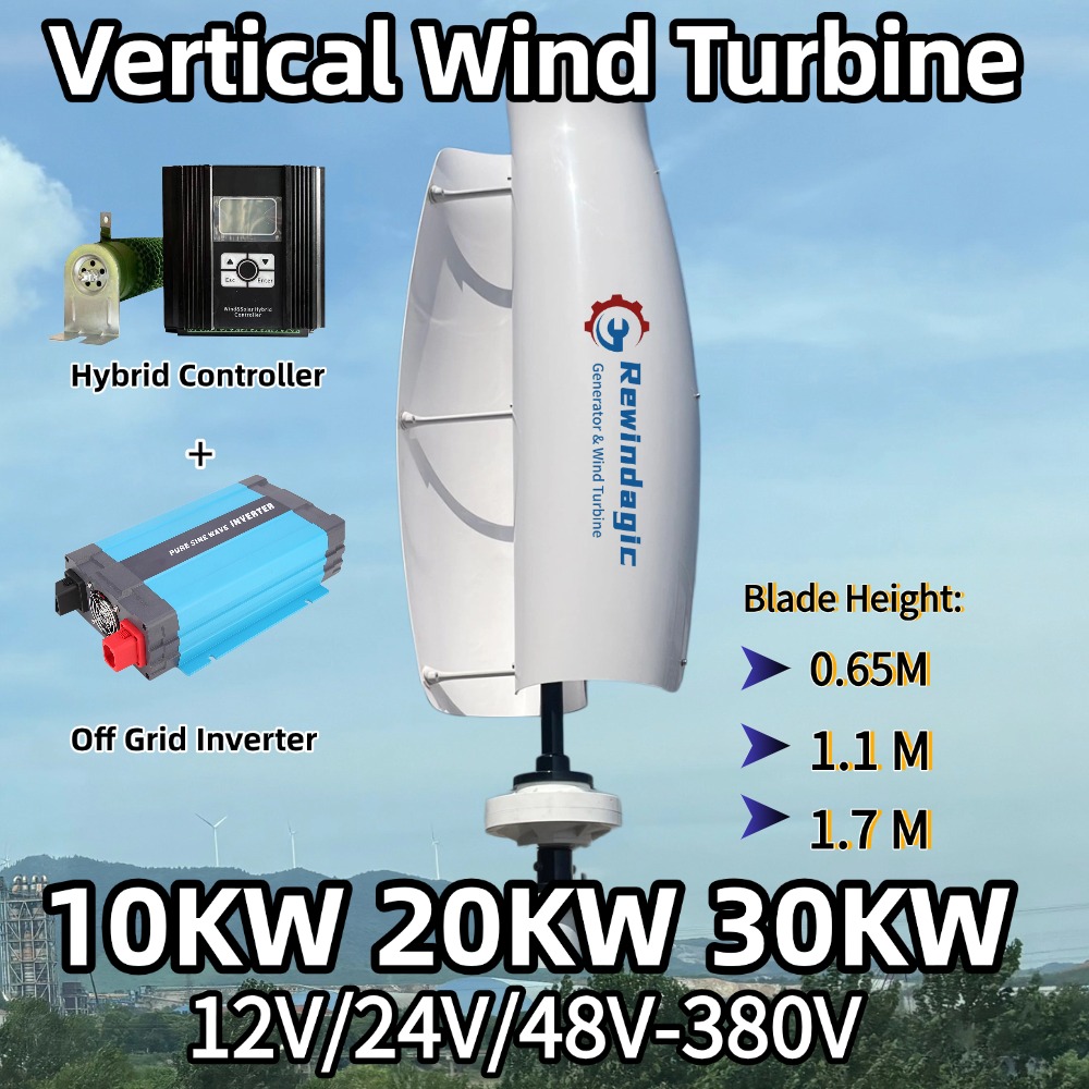Free Energy 10KW 20KW 30KW 3Ph - Wind Solar Hybrid Kit avis et prix