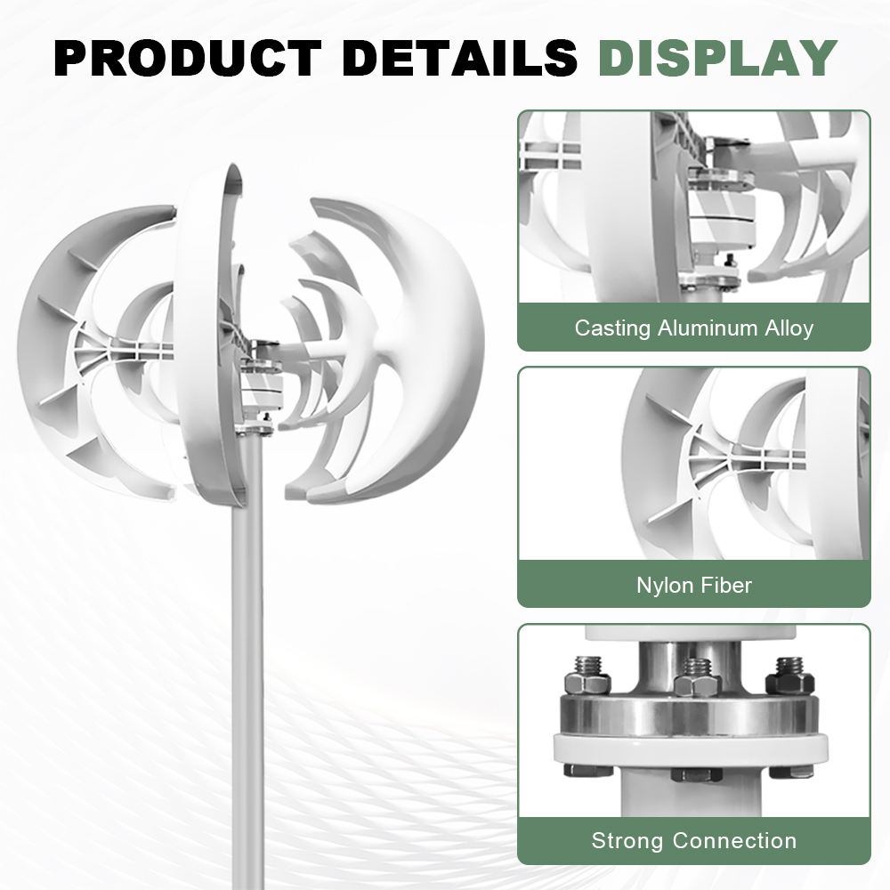 3000W Vertical Wind Turbine 12 - Wind Solar Hybrid Kit avis et prix