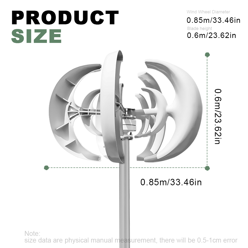 3000W Vertical Wind Turbine 12 - Wind Solar Hybrid Kit avis et prix
